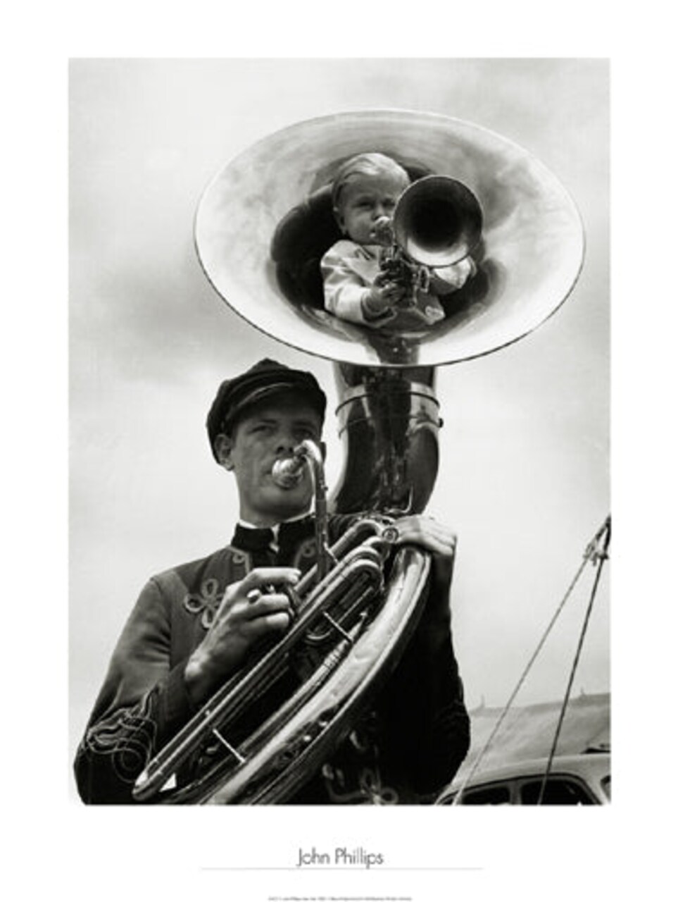Young Trumpeter in Tuba, New York, 1940 by John Phillips Wall Art Décor 31 1/2 x 23 5/8 Art Print